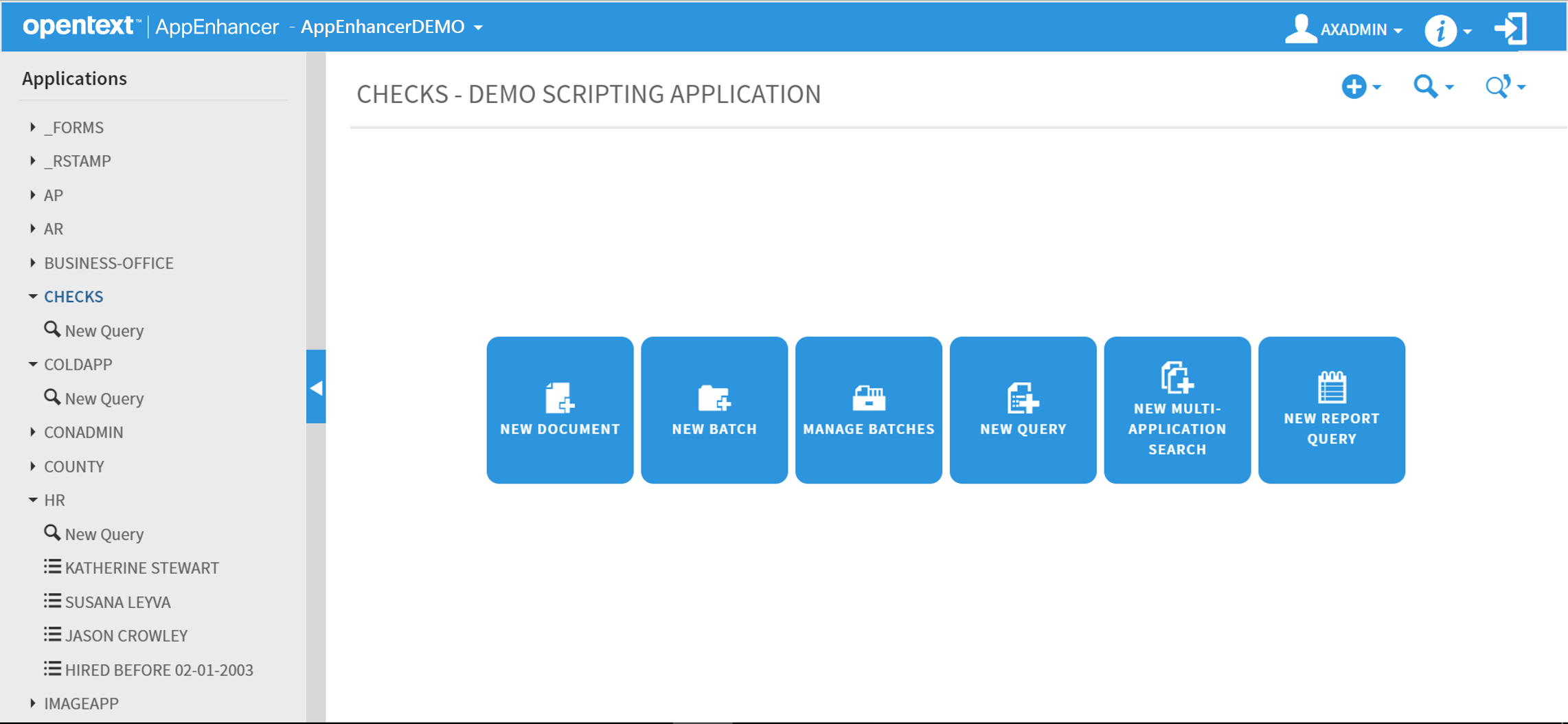 OpenText AppEnhancer App View